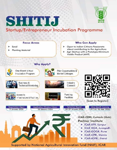 SHITIJ Startup / Entrepreneur Incubation Programme (online & offline) — 9–11 March 2026