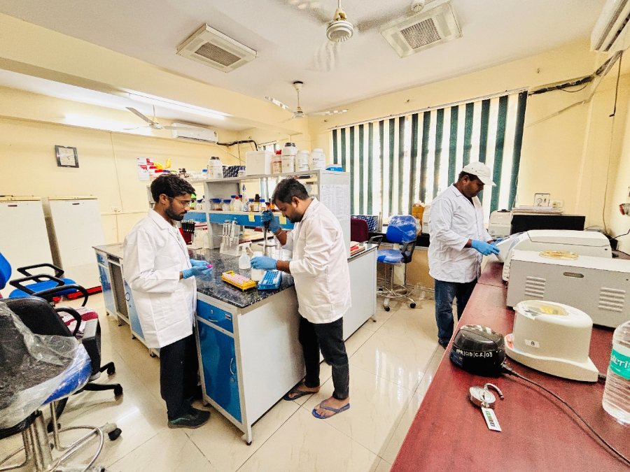 Laboratory equipment in the molecular breeding laboratory