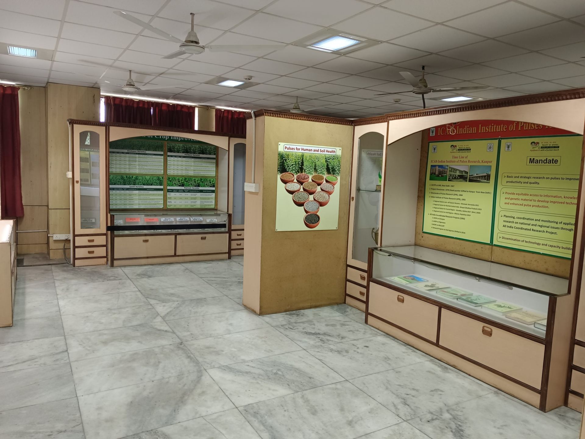 Exhibits of pulse technologies in the museum at ICAR-IIPR, Kanpur
