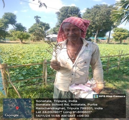 Mr. Kshitish Das in his field