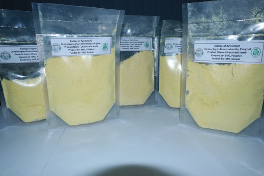Packaged pulse-based products from the Mirbuk Ane Self Help Groups, Pasighat